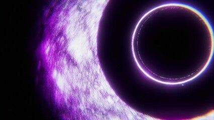 Accretion by a supermassive purple black hole