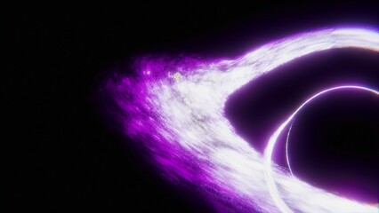 Accretion by a supermassive purple black hole
