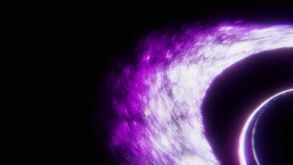 Accretion by a supermassive purple black hole
