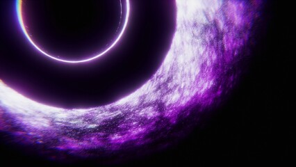 Accretion by a supermassive purple black hole