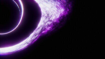 Accretion by a supermassive purple black hole