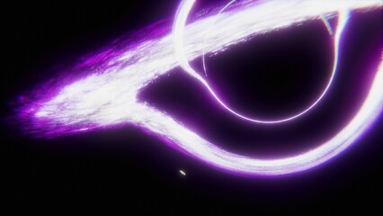 Accretion by a supermassive purple black hole