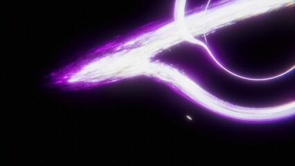 Accretion by a supermassive purple black hole