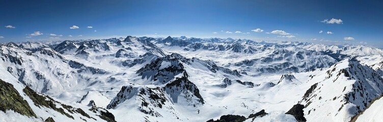 Ski mountaineering on the Gorihorn in the Fluela Valley near Davos Klosters Mountians. Hiking in...