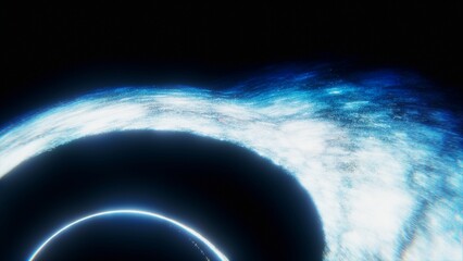 Singularity of massive black hole, blue wormhole