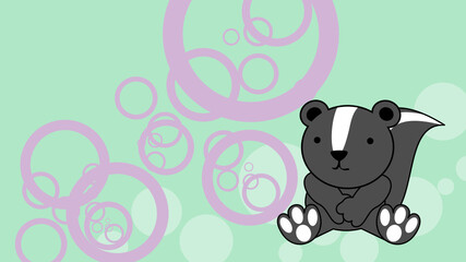 baby skunk cartoon background