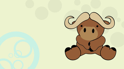 baby ox cartoon background