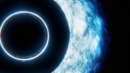 Singularity of massive black hole, blue wormhole
