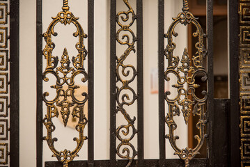 detail of ornate golden gate