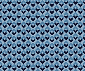 Abstract. Seamless pattern geometric navy blue background. Vector, Illustration.