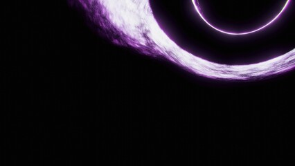 Abstract space. Black hole with purple nebula over colorful star fields in outer space