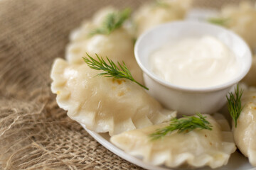 dumplings with potatoes and dill