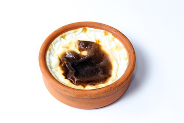Traditional Turkish milk dessert rice pudding.Also known as Sütlaç.