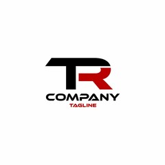letter TR logo design template