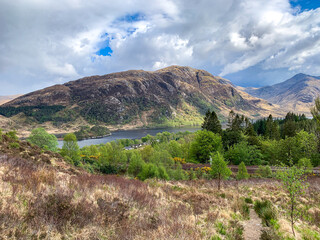 Landscape with mountains and sky in Ben Lomond Scotland