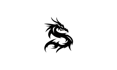 creative dragon logo design vector illustration