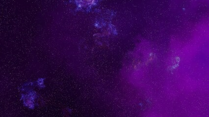 Etherial Purple Bursting Galaxy with stars