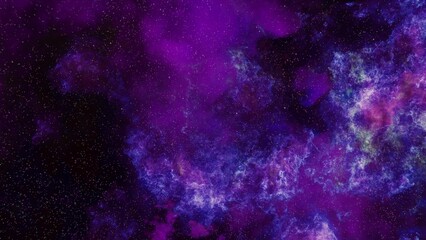 Etherial Purple Bursting Galaxy with stars