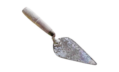 rusty and dirty trowel plastering on cement floor