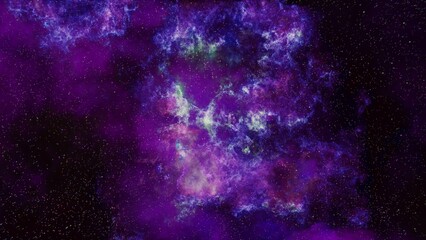 Etherial Purple Bursting Galaxy with stars
