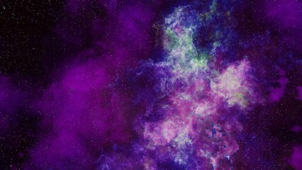Obraz na płótnie Canvas Etherial Purple Bursting Galaxy with stars
