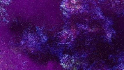 Etherial Purple Bursting Galaxy with stars