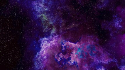 Abstract photo of a colorful purple and blue space nebula
