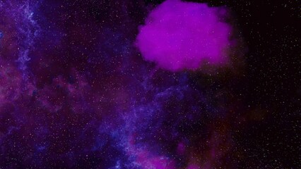 Abstract photo of a colorful purple and blue space nebula