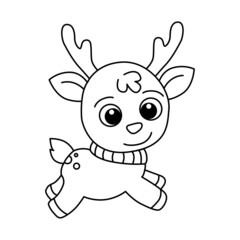 Deer cartoon vector illustration