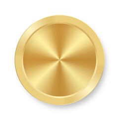 Golden award sport medal for winners First place trophy