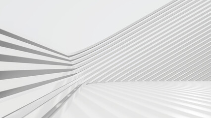 3D rendering illustration of abstract linear shape