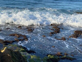 waves on the rocks