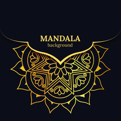 Luxury mandala background with golden vector. Islamic paisley mandala royal pattern card template. Ethnic design for Ramadan, arabesque pattern east style.ornament elegant invitation wedding card, in