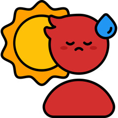 hot outline color icon