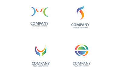 Fototapeta na wymiar Creative Set of business letter logo design