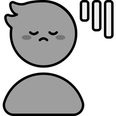 upset outline color icon