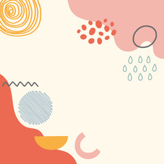 Trendy abstract many color background and vector