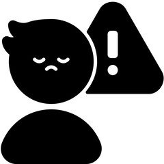 worried glyph icon