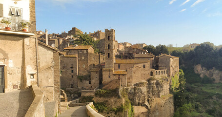 Borgo medievale di Ronciglione, Viterbo,Lazio,Italia - obrazy, fototapety, plakaty