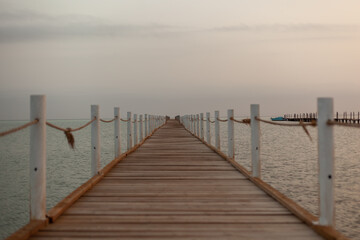 Fototapeta na wymiar A pier on the Red Sea in Egypt