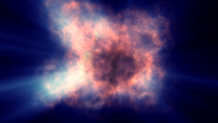 Fototapeta premium fire flame explosion in space