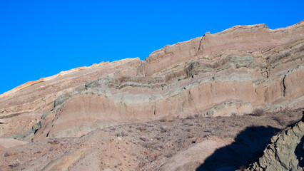 Hill in the desert with pattern and texture