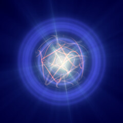 Naklejka premium Highly magnetized rotating neutron star