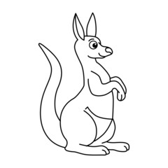 Kangaroo cartoon vector illustration