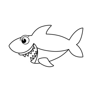 Shark cartoon vector illustration