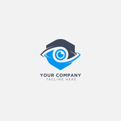 protect eyes logo illustration emblem eyeball