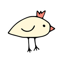 Hand drawn lovely little birds doodle for summer and spring design