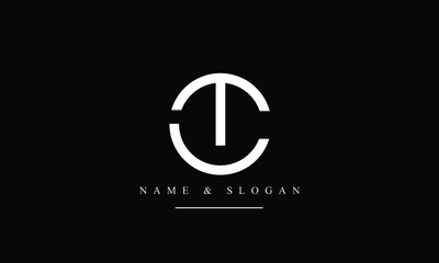 TC, CT, T, C abstract letters logo monogram - obrazy, fototapety, plakaty