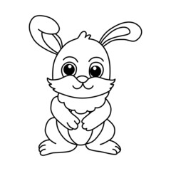 Rabbit cartoon vector illustration