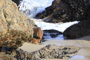 Ocean wave in the rocks